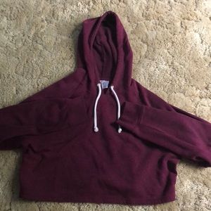 Purplish crop top hoodie
